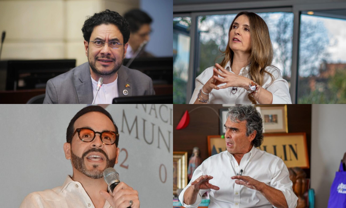 Paloma Valencia, Abelardo de la Espriella, Sergio Fajardo e Iván Cepeda