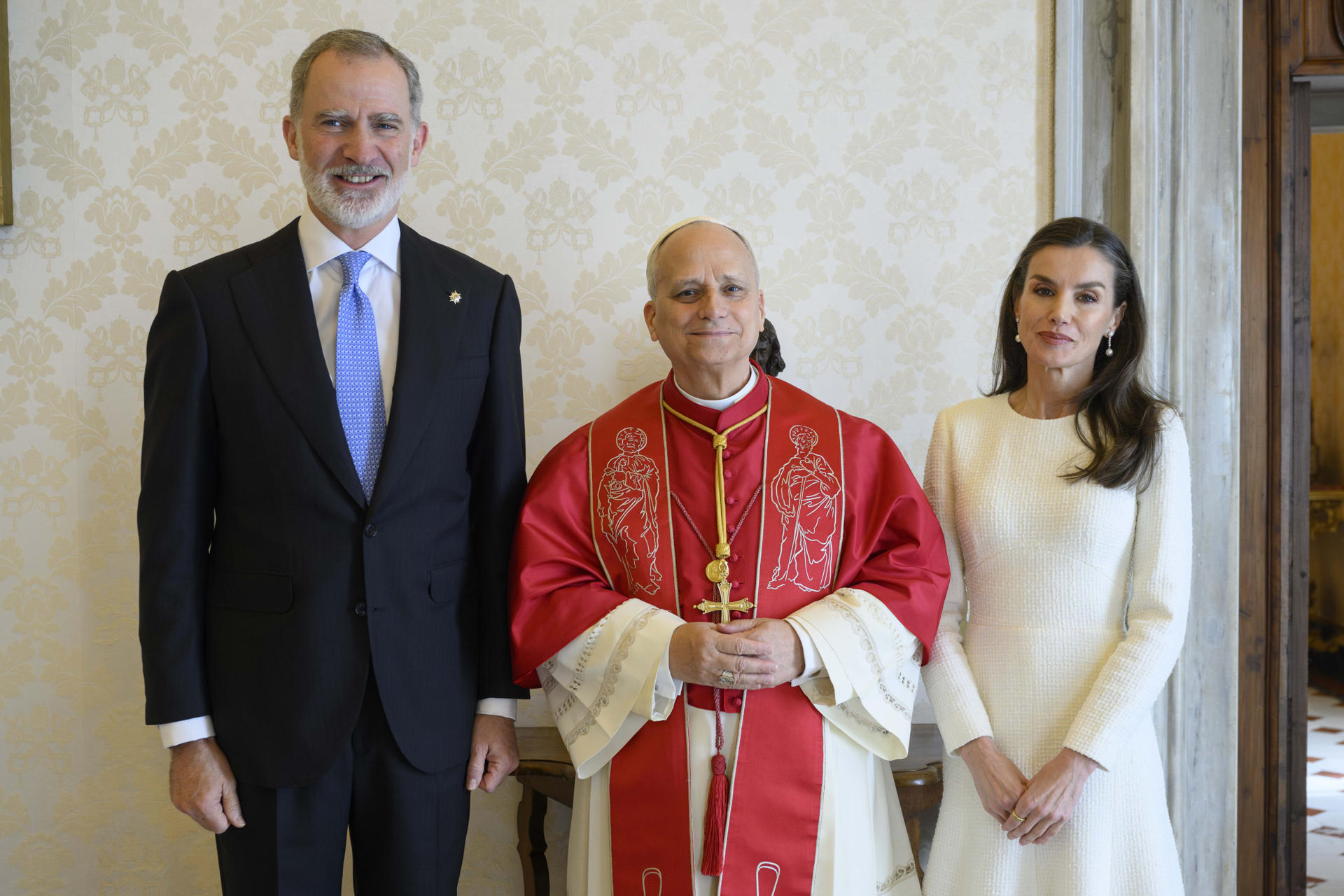 Los Reyes de España y el papa León XIV