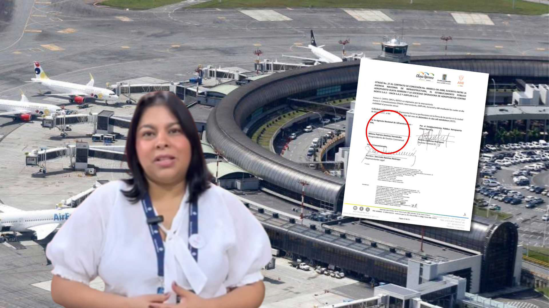 Solo falta la firma de una alta funcionaria de la ANI para que se pueda dar inicio a las obras de intervención del aeropuerto José María Córdova.