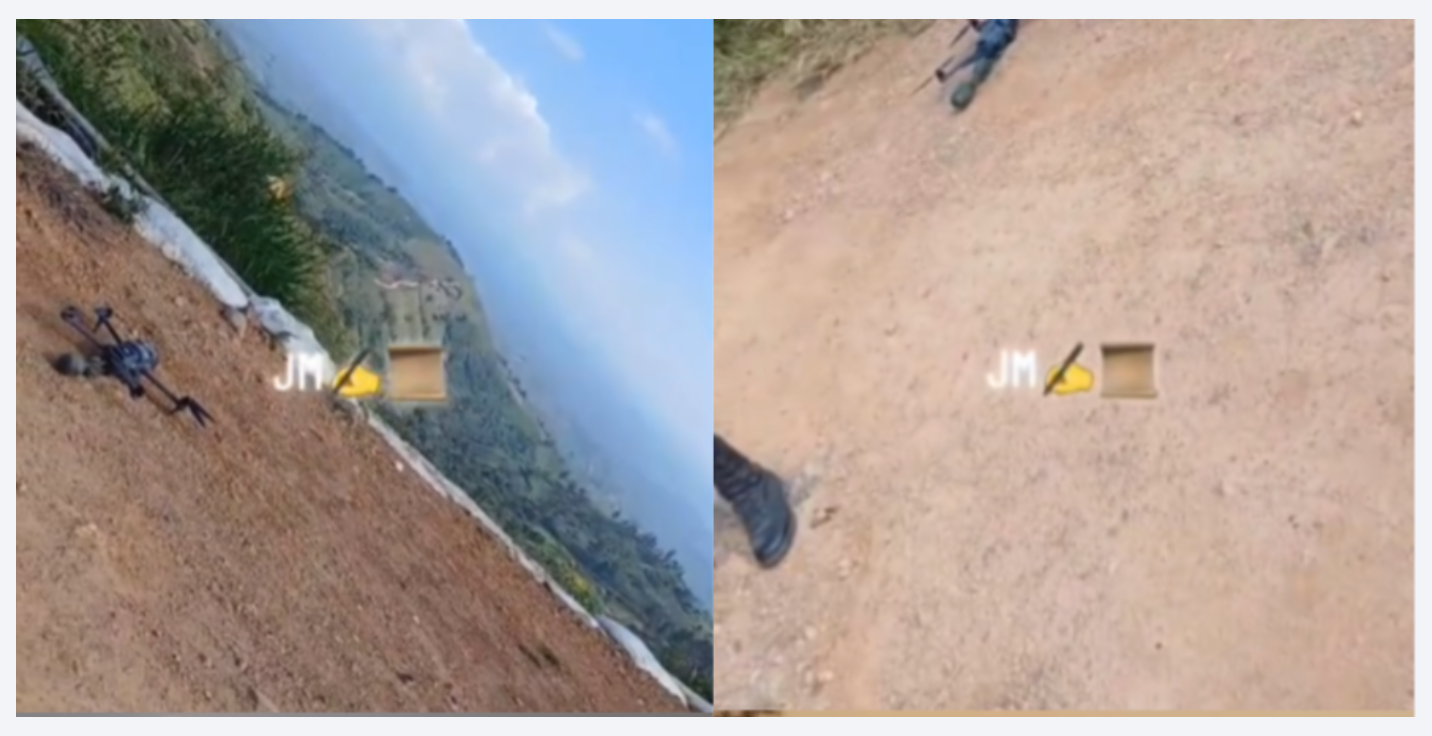 Denuncian que el frente 'Jaime Martínez' hace maniobras con drones en cancha de Jamundí.