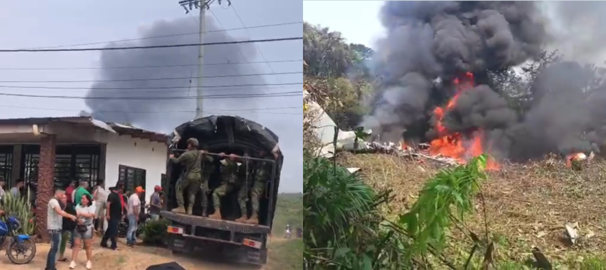 Videos del accidente de avión de la Fuerza Aérea en Putumayo