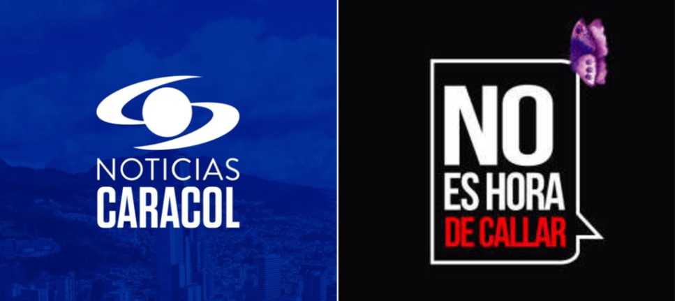 Captura Noticias Caracol y No es hora de callar