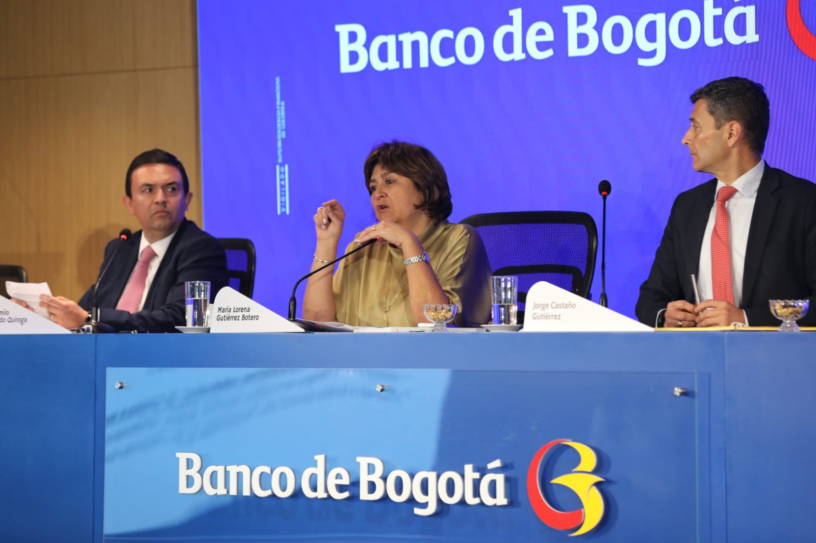 María Lorena Gutiérrez en la Asamblea Banco de Bogotá.