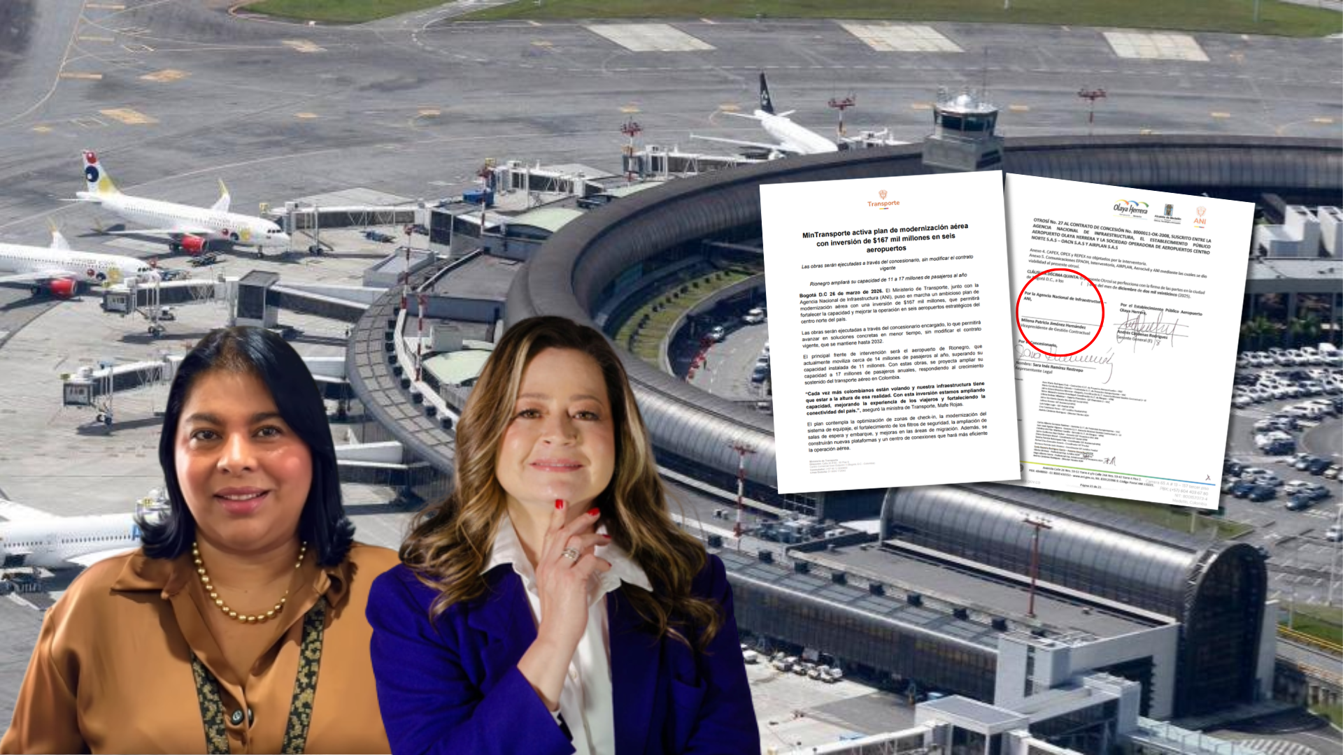 Este jueves 26 de marzo, el Gobierno Nacional dio luz verde a las obras del plan de choque del aeropuerto José María Córdova de Rionegro.