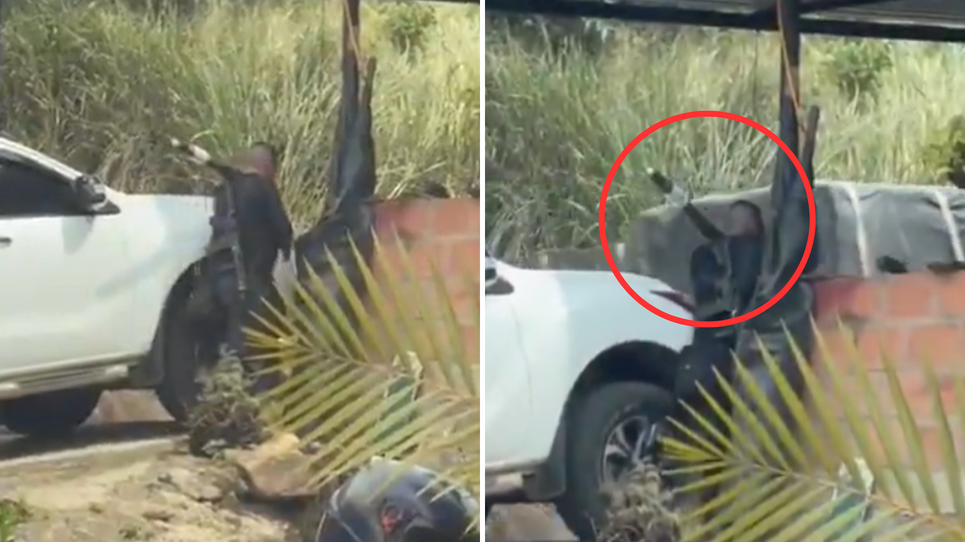 Habitantes de Jamundí captaron en video a presuntos integrantes de las disidencias de las Farc portando lanzamisiles artesanales.