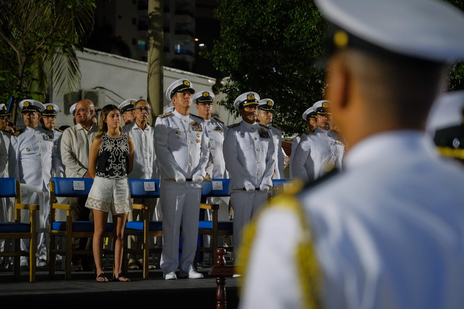 La hija del presidente Gustavo Petro en la ceremonia.