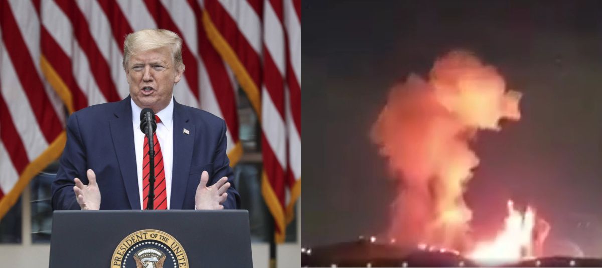 Donald Trump y explosión en Irán