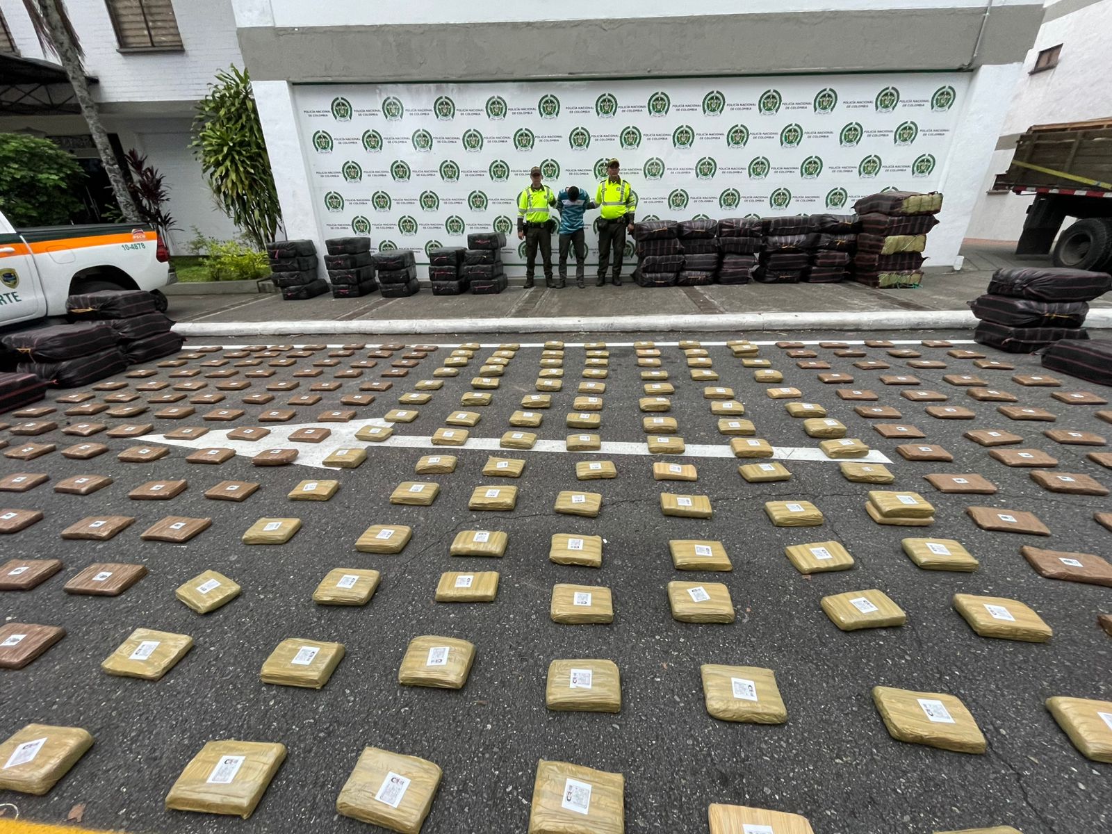 La droga incautada.