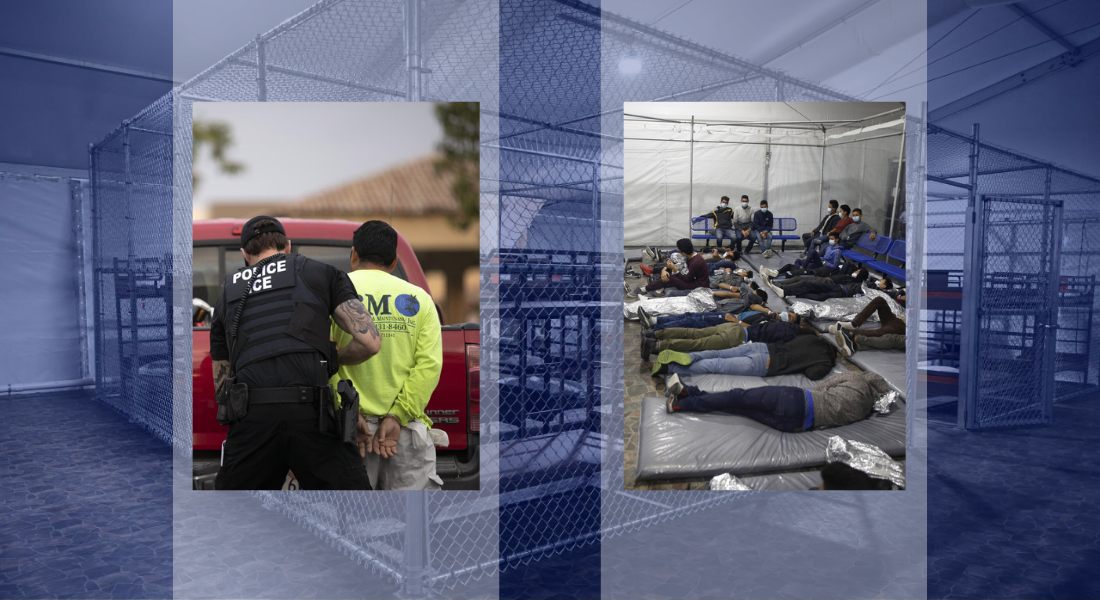 Collage ICE / centros de detención / detenidos / Estados Unidos