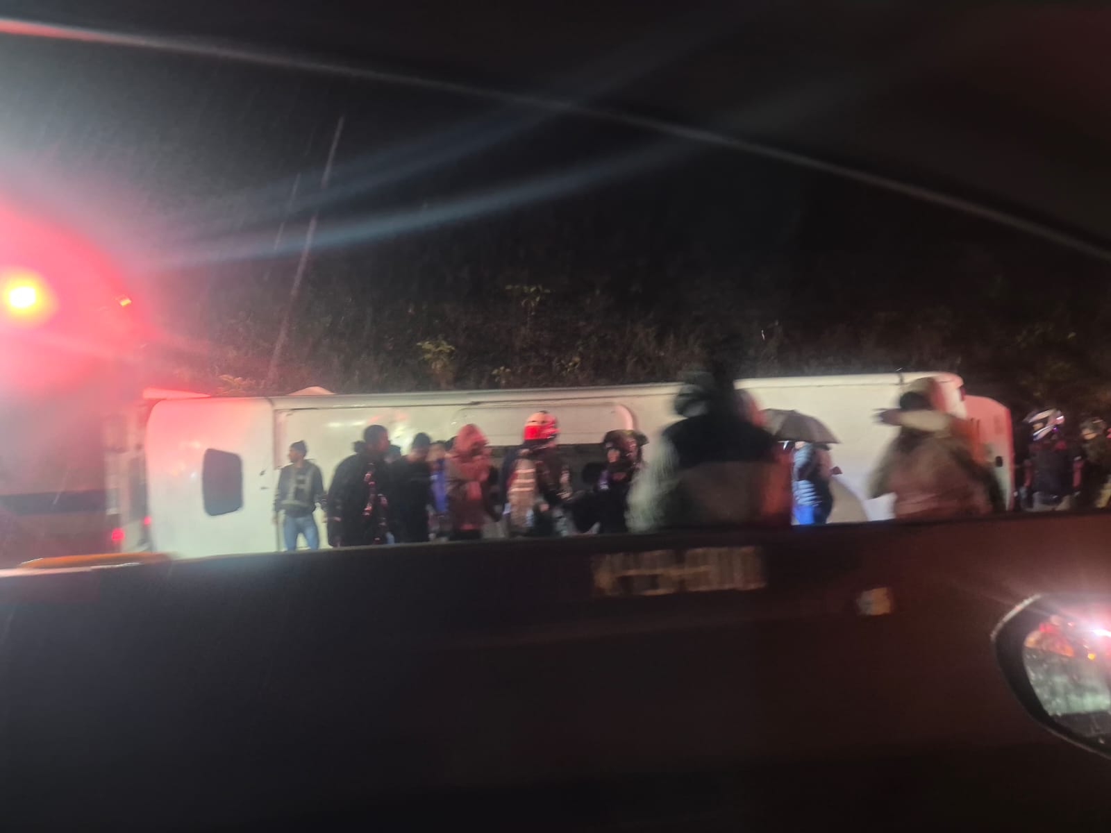 Volcamiento de un bus en La Vega, Cundinamarca