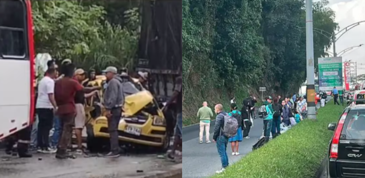 Accidentes en vías hacia Medellín.
