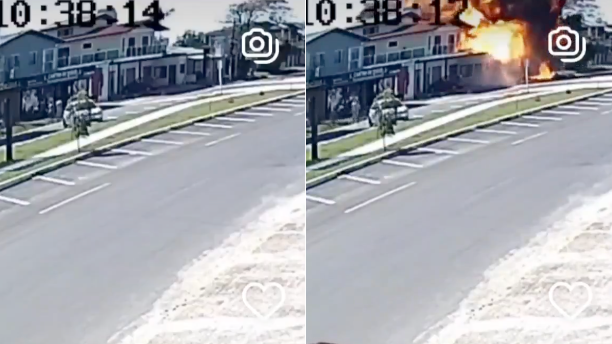 Avión se estrella contra un restaurante en Brasil