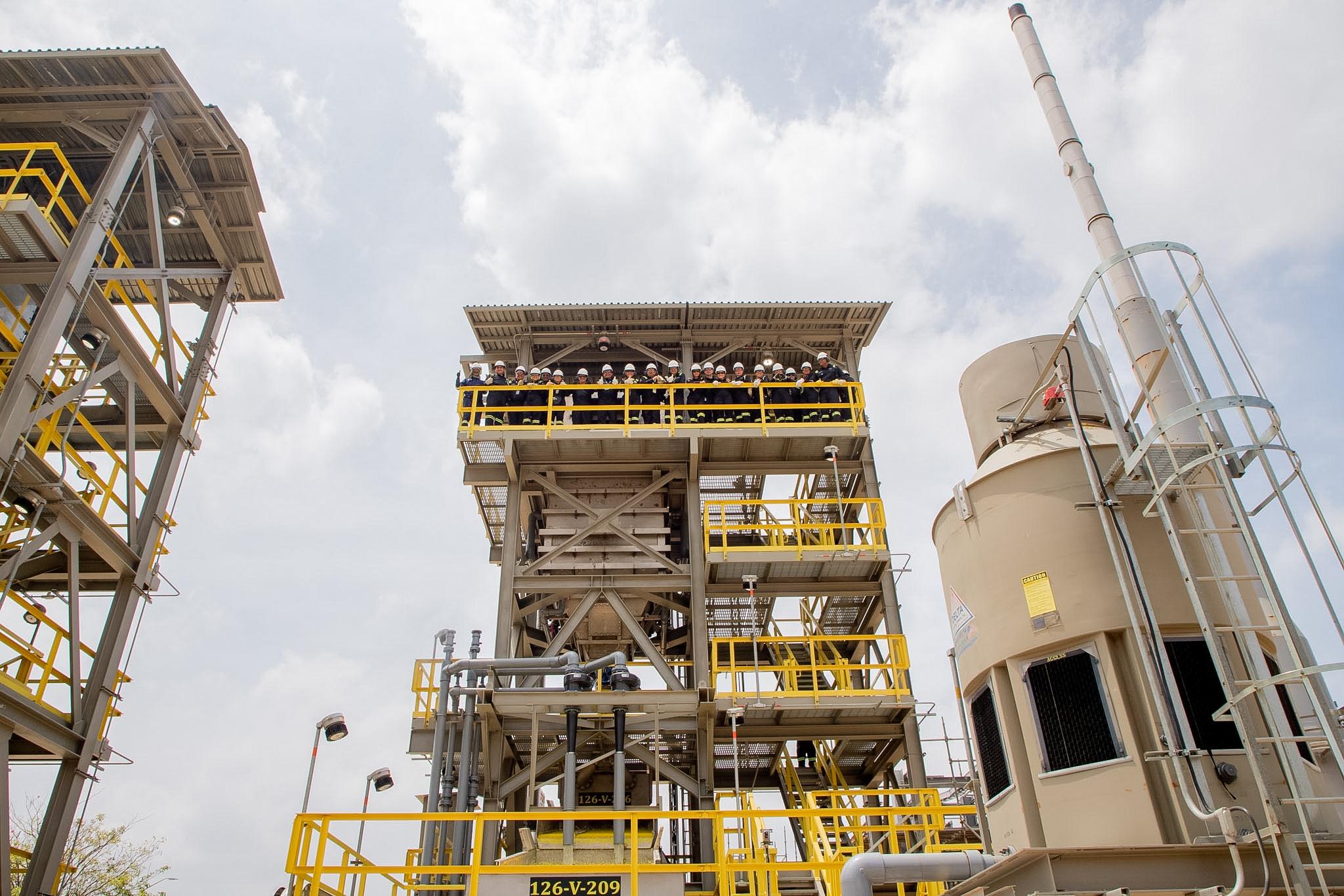 Planta para solidificar azufre