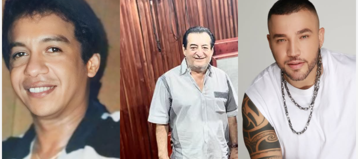 Diomedes Díaz, Jorge Oñate and Jessi Uribe, figures of vallenato and popular music in Colombia.