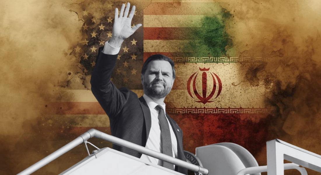 Collage Estados Unidos / Irán / JD Vance