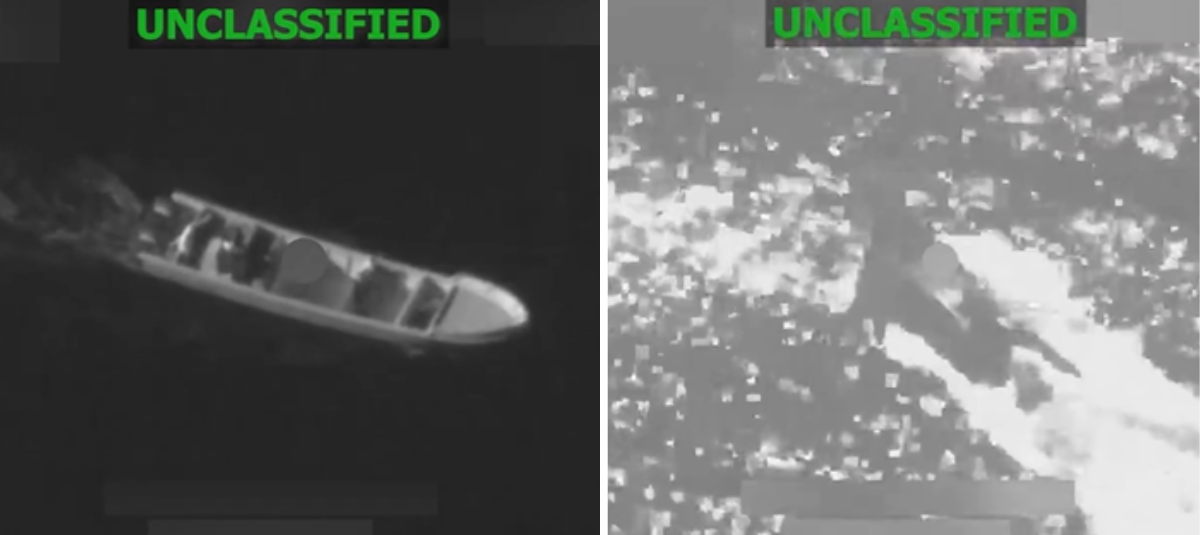 Las lanchas atacadas en el pacífico.