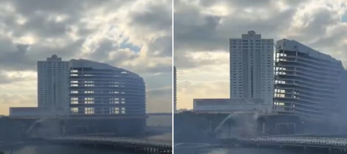 Demolición edificio.