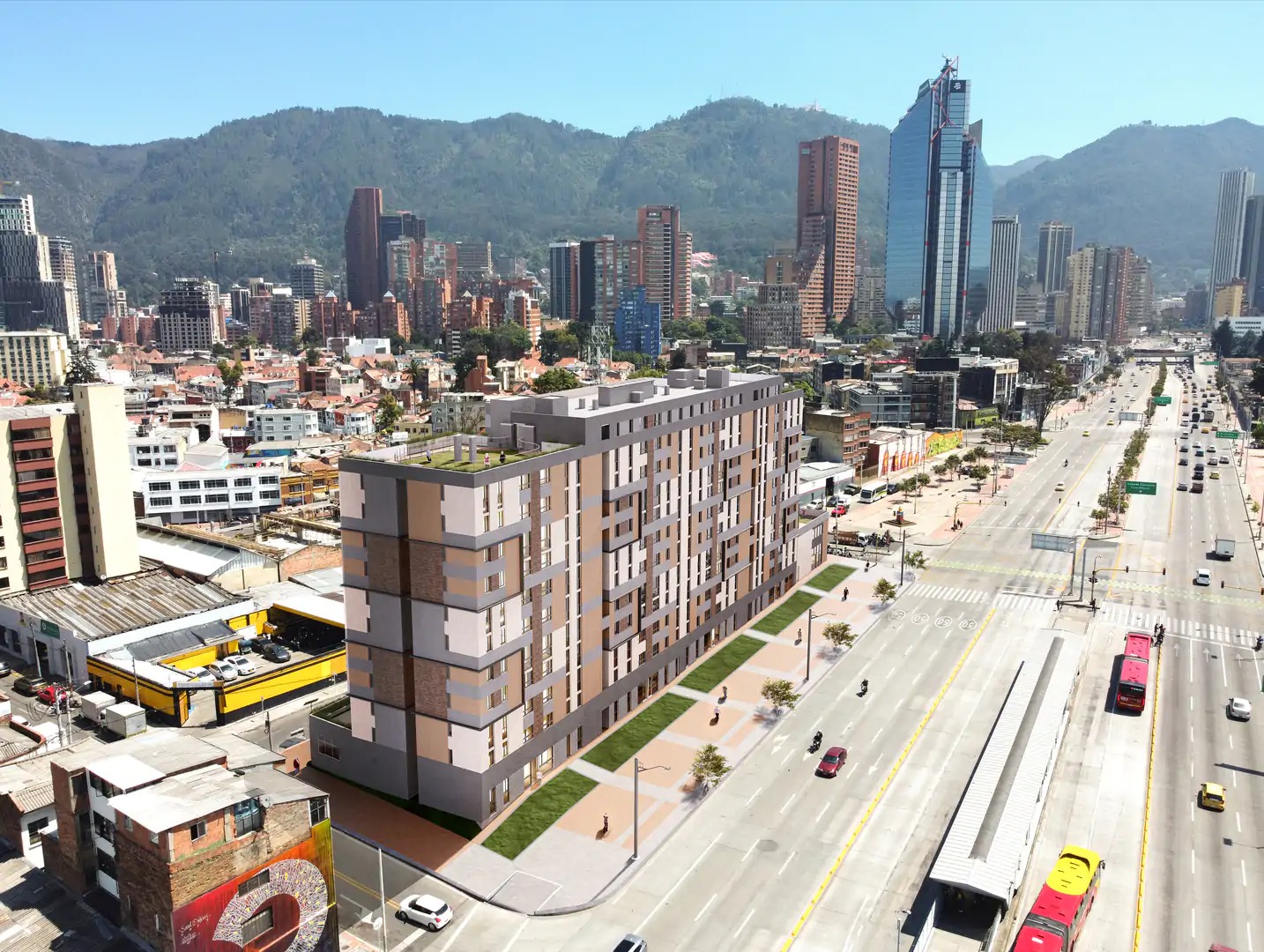 Proyecto de vivienda de Renobo y Hábitat en zona céntrica de Bogotá