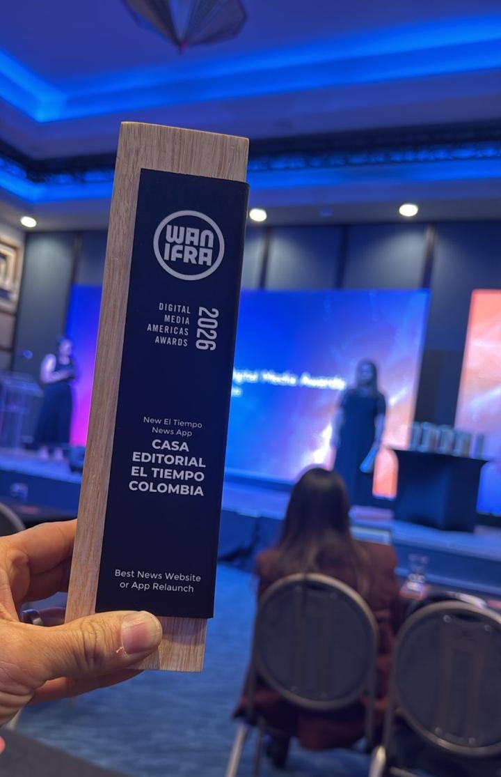 EL TIEMPO câștigă cea mai bună aplicație de știri la Digital Media Awards Americas 2026