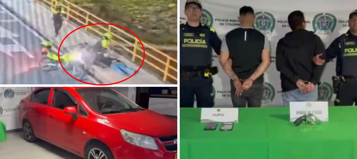 Los capturados por hurto a conductor de plataforma.