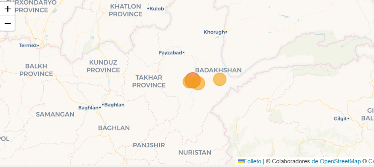 Sismo de magnitud 5.3 sacude el sur de Afganistán.