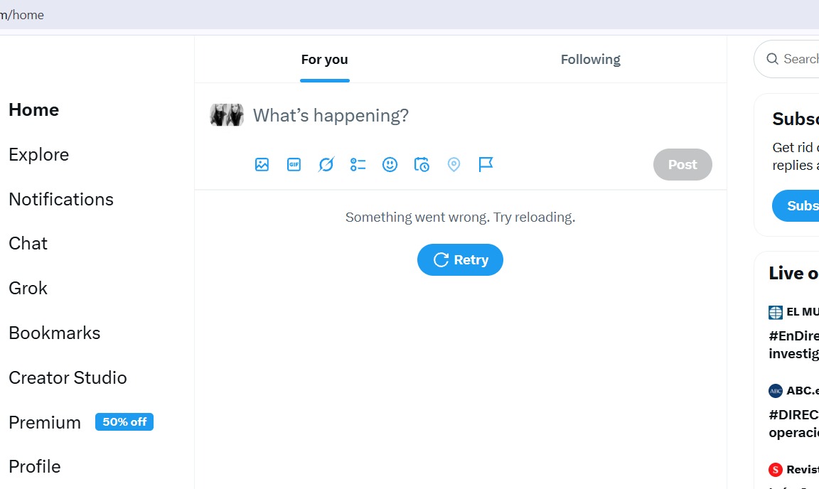 Eșecuri în X în 20 aprilie.