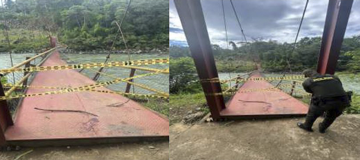 Colapso de puente en Bagadó Chocó hoy: investigación y heridos