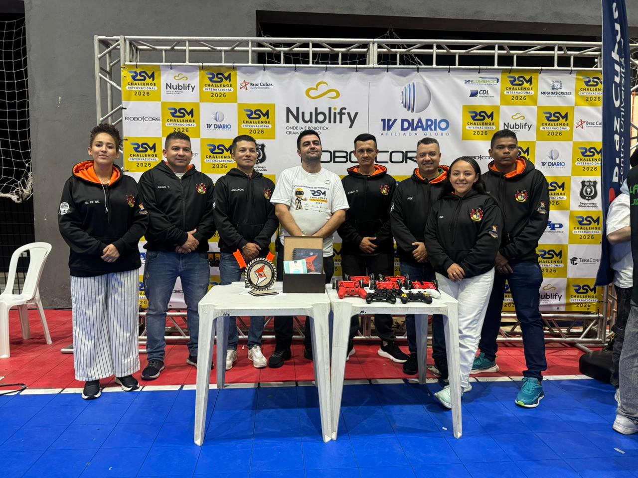 La delegación colombiana en Brasil.