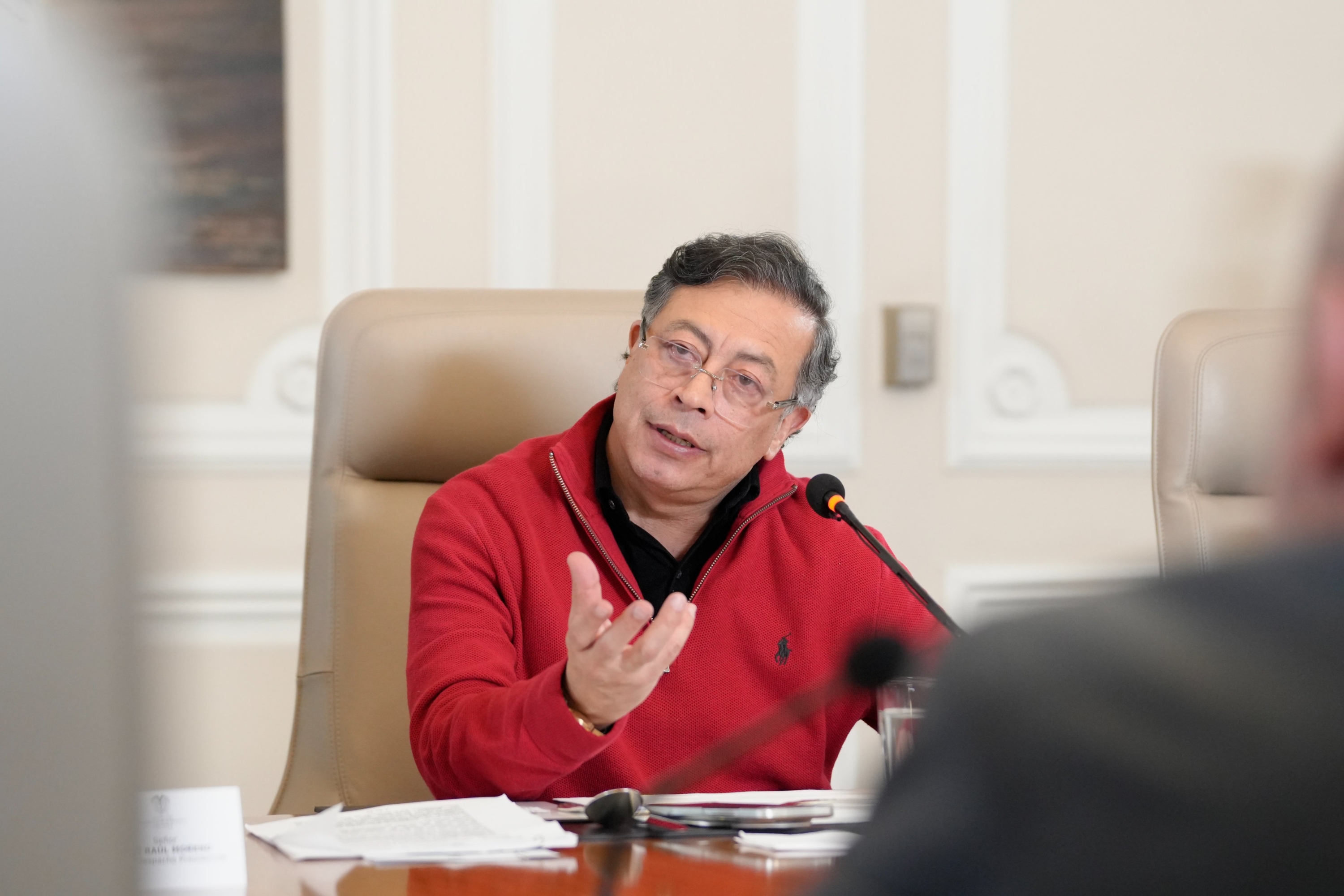 Presidente Gustavo Petro en Consejo de Ministros del 21 de abril.