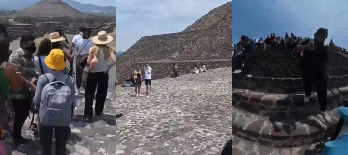 Momentos previos al tiroteo en Teotihuacán, captados por la cámara de un turista.