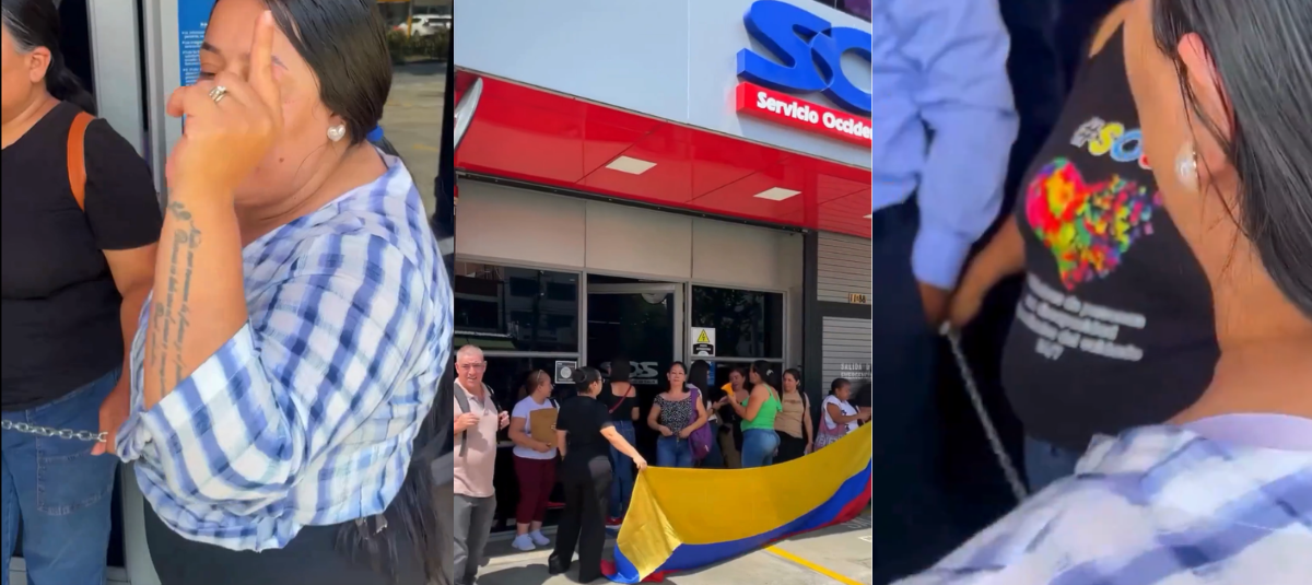 Madres encadenadas en Cali