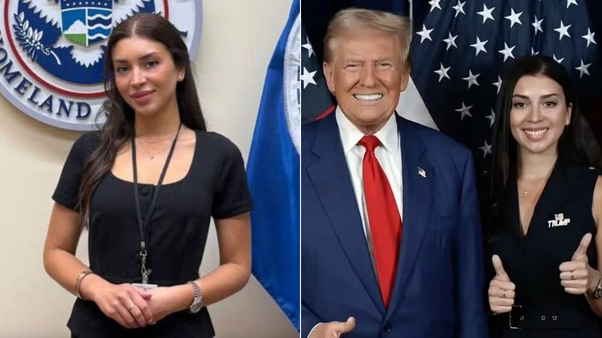 Julia Varvaro y Donald Trump