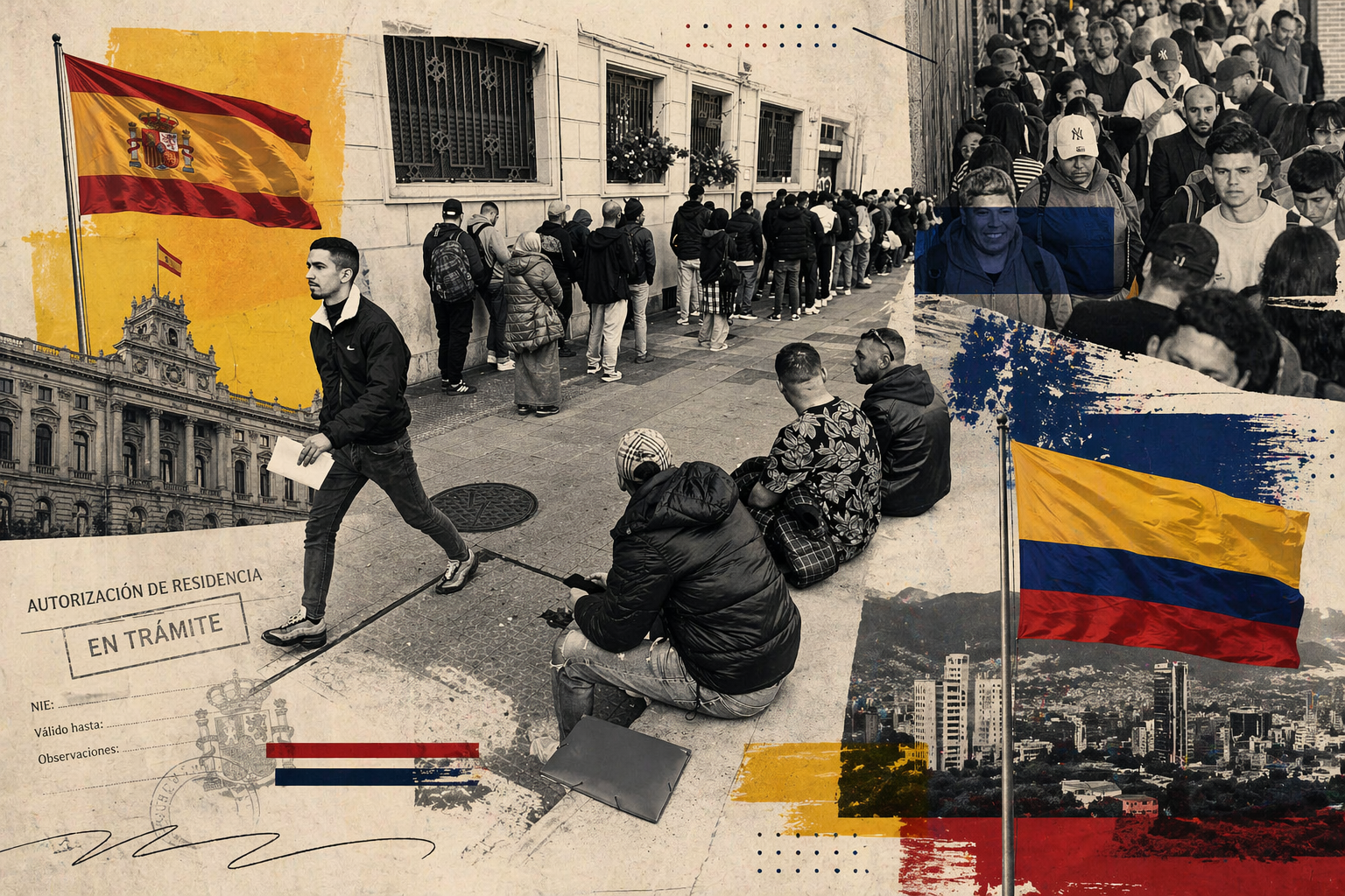 collage migracion españa