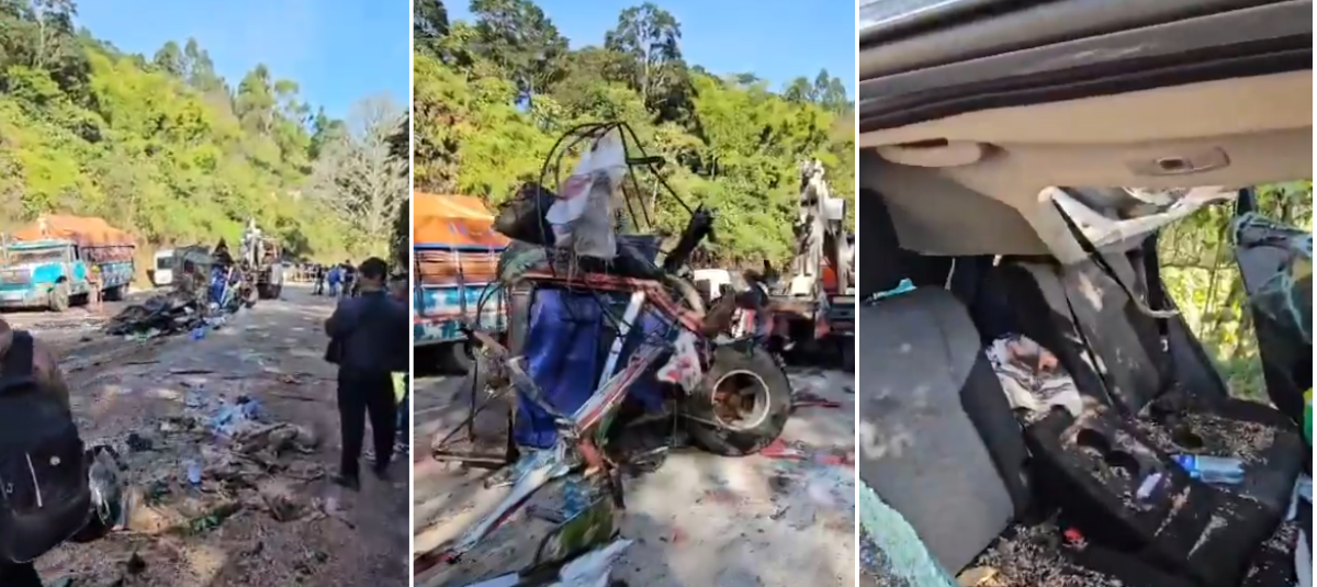 Así amaneció tras el atentado con explosivos.