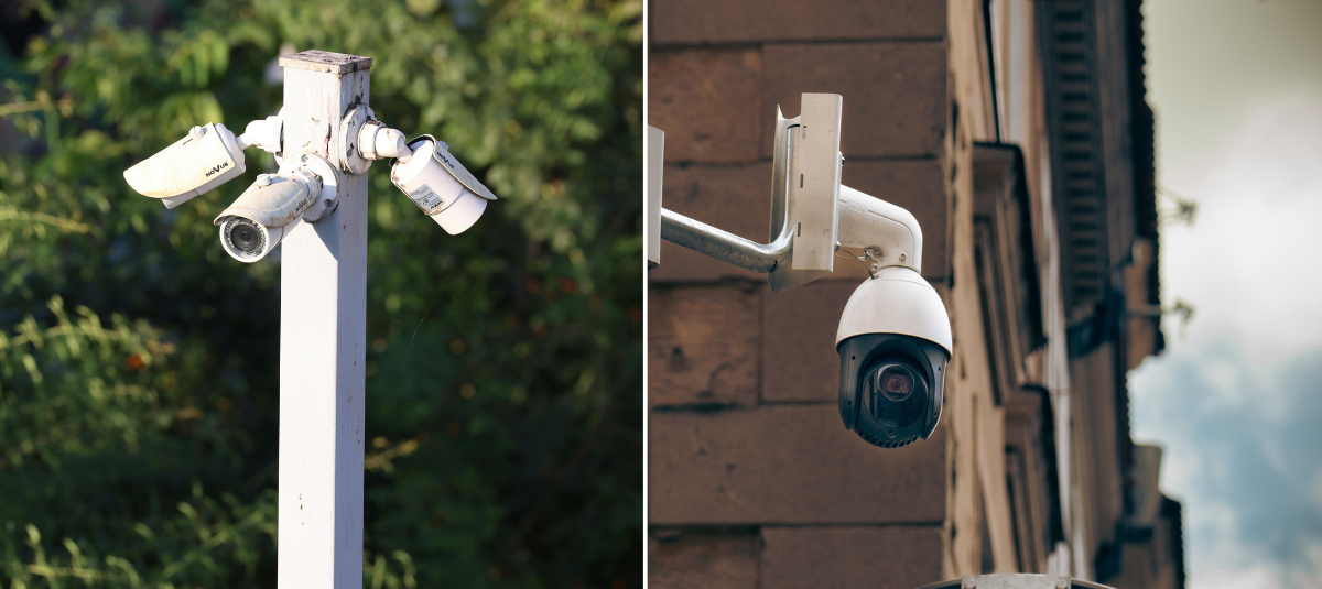 Cámaras de vigilancia.