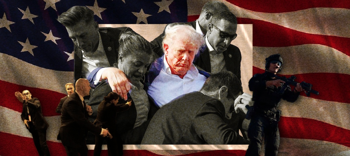 Collage Donald Trump / Intentos de asesinato / atentado