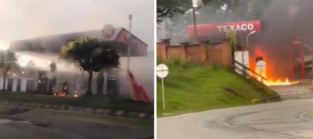 Atentado Estación de servicio.