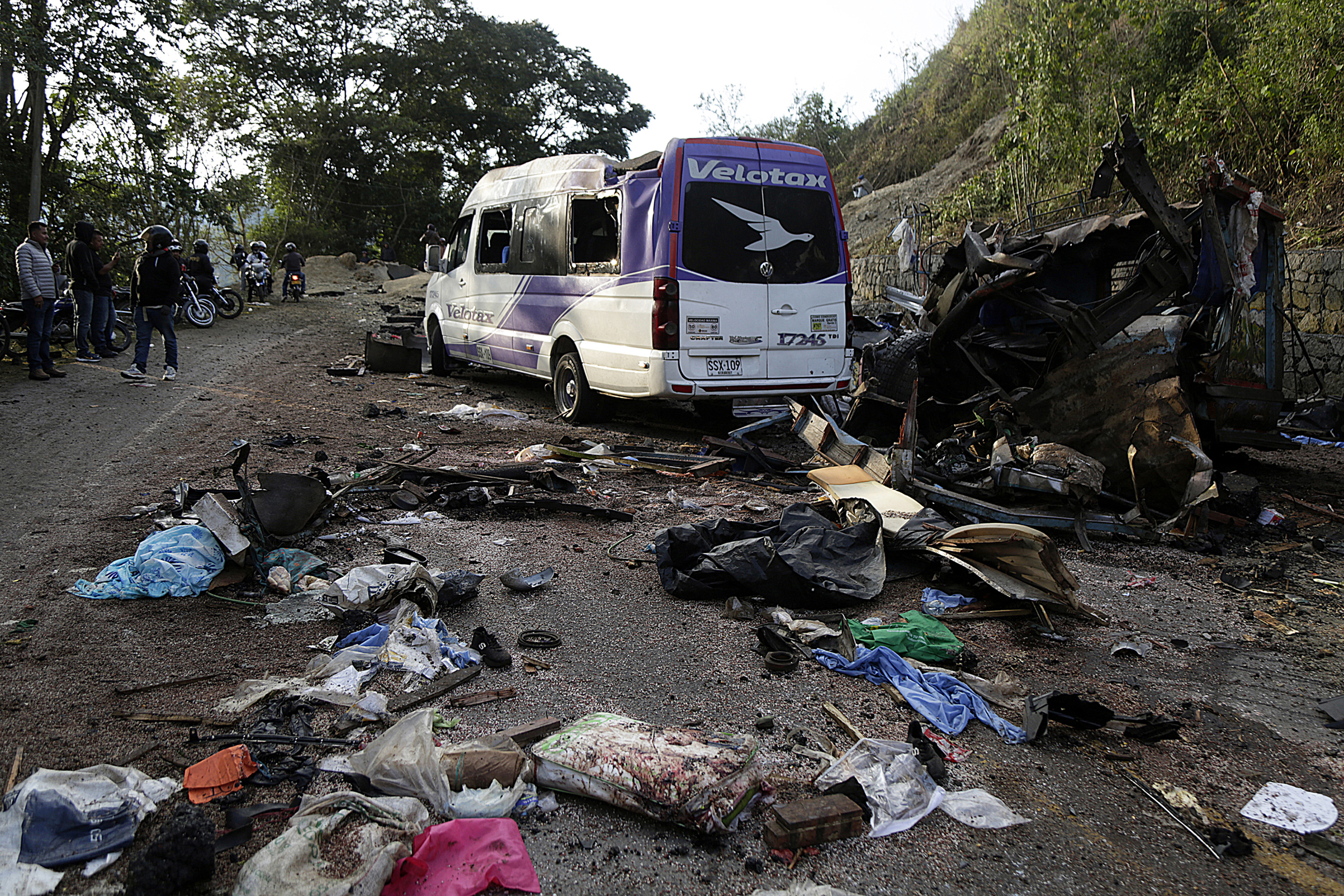 Atentado terrorista de las FARC en Cajibío, Cauca