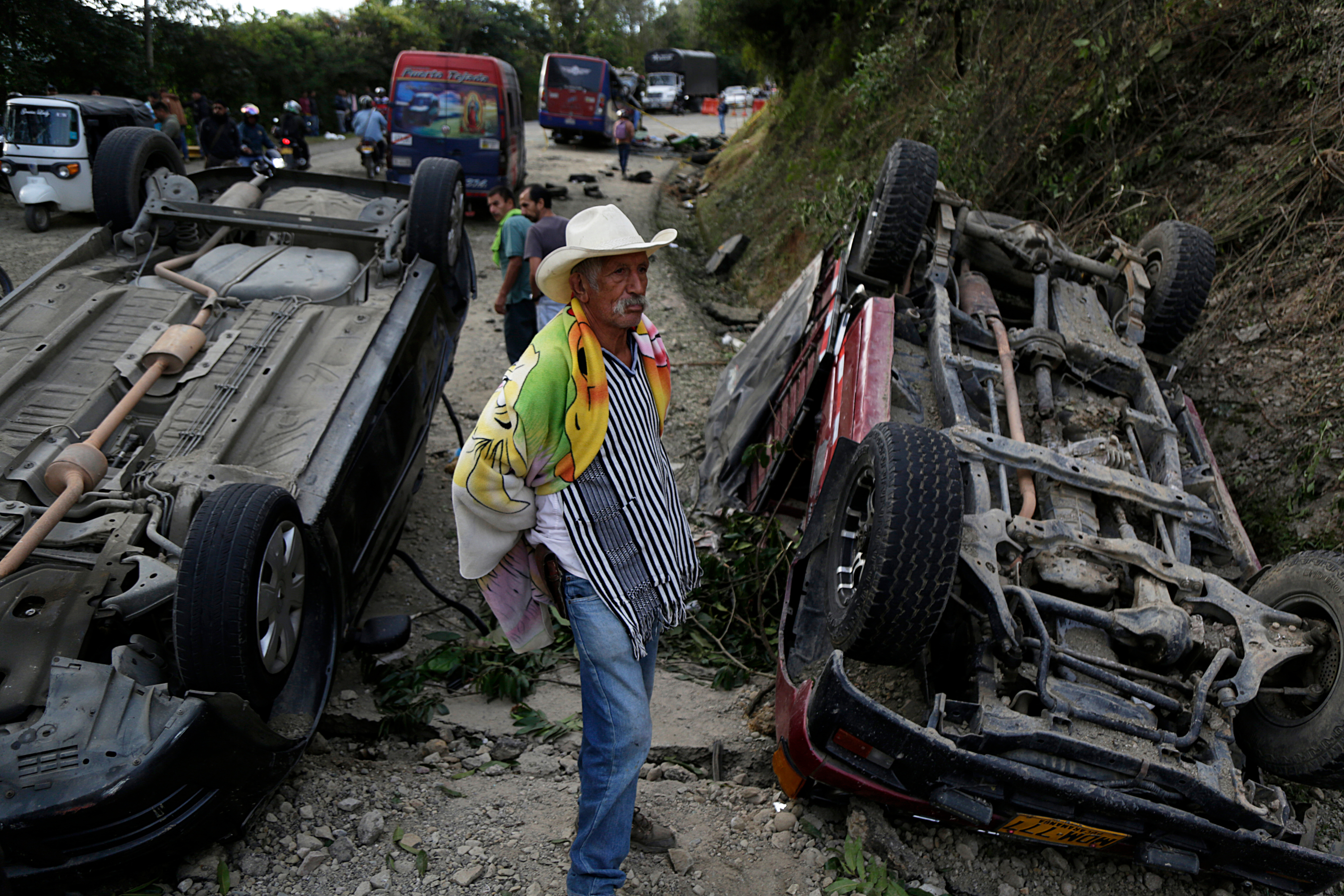 Atentado terrorista de las FARC en Cajibío, Cauca