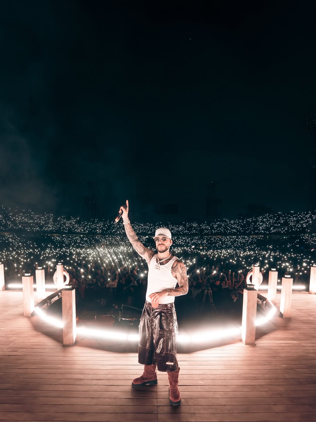Ryan Castro durante su concierto en el Atanasio Girardot.