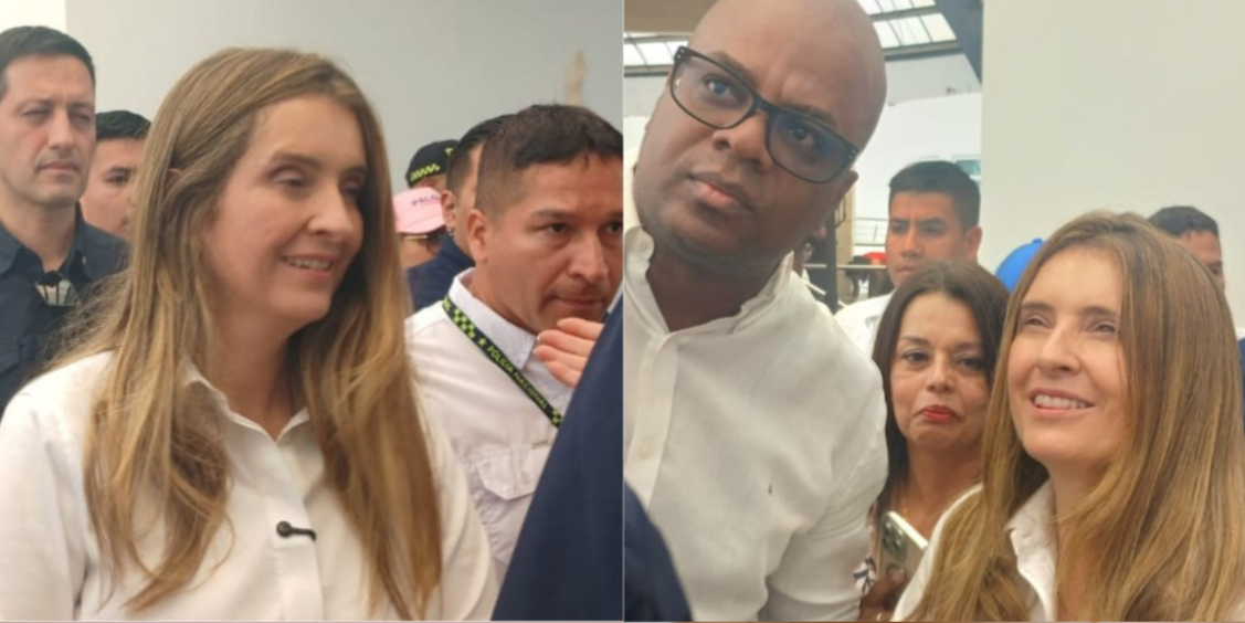 La candidata presidencial Paloma Valencia, en Cali.