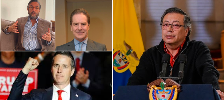 Luis Moreno y Roberto Moreno, y el senador Bernie Moreno. El presidente Gustavo Petro.