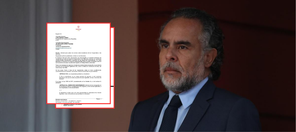 El Ministro del Interior hizo pública la solicitud presentada al Congreso de la República.