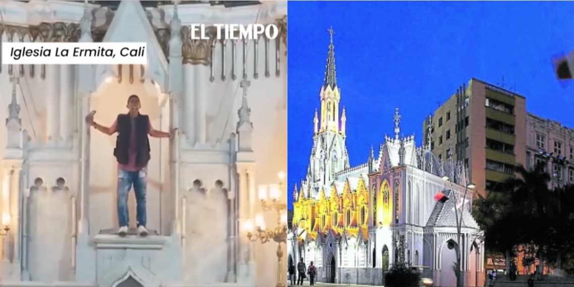 La Ermita'nın yedi dini imgesini yok eden genç adam.
