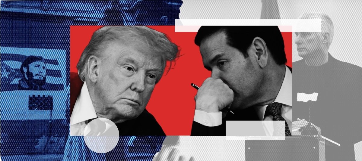 El secretario de Estado, Marco Rubio; y el presidente de Estados Unidos, Donald Trump.