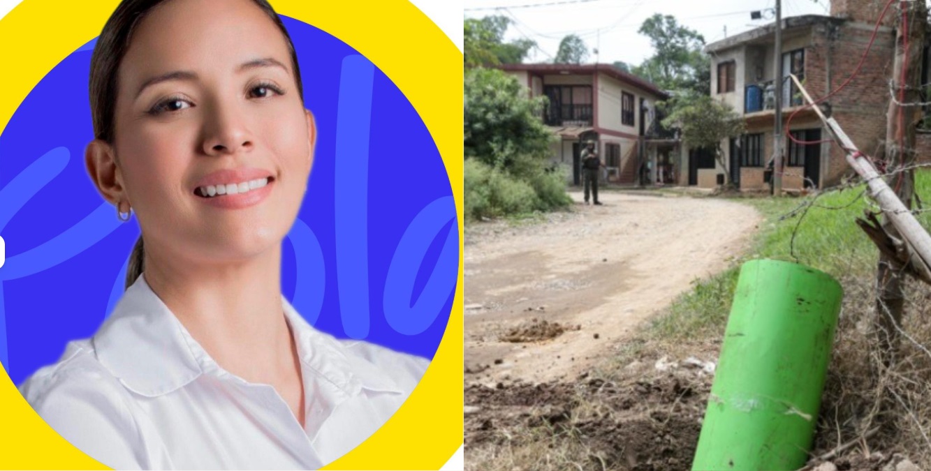 Paola Castillo, alcaldesa de Jamundí. Derecha, ataque en el corregimiento de Robles.