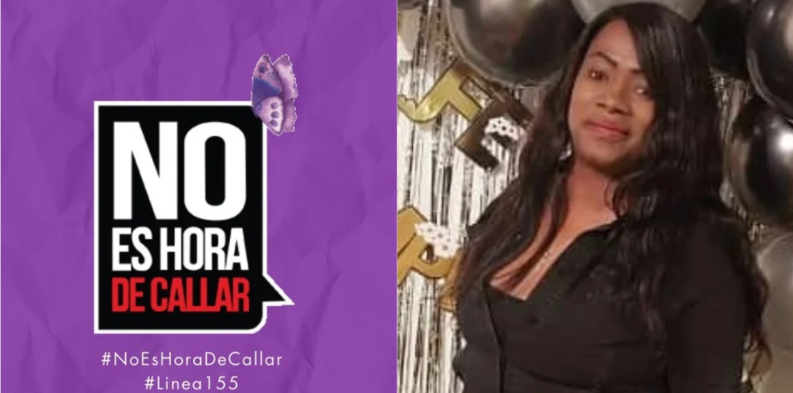 Campaña 'No es hora de callar' contra las violencias hacia las mujeres. A la derecha, Flor Yanet Hurtado Perlaza.
