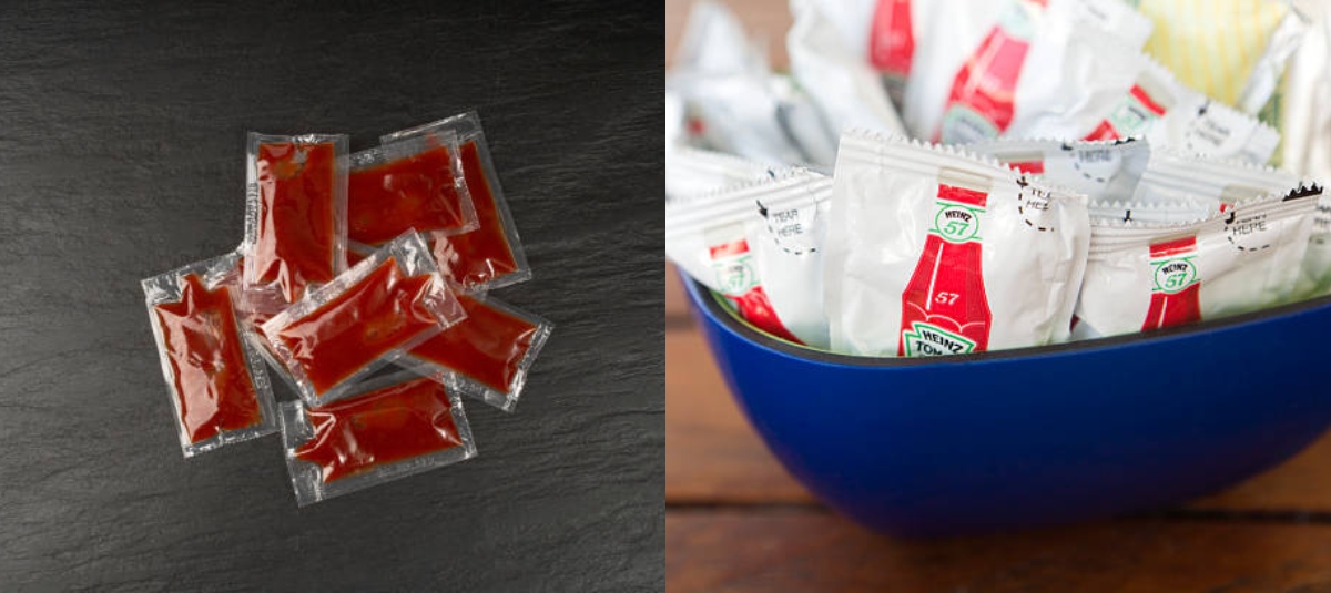 sobres plásticos de salsas