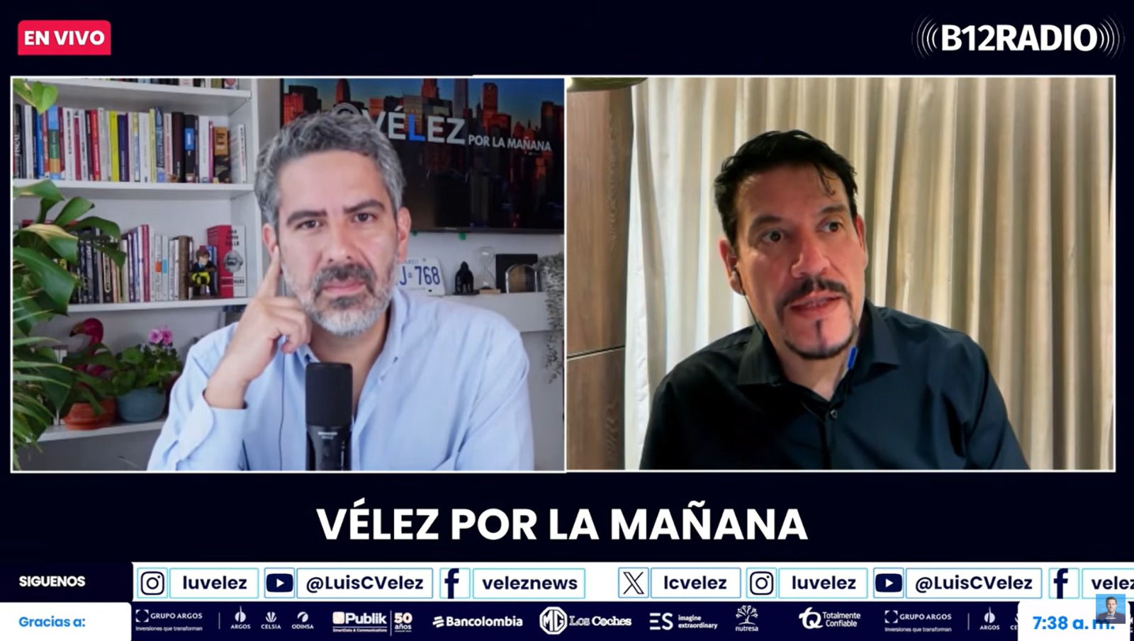 Vélez por la mañana con Mauricio Gaona.