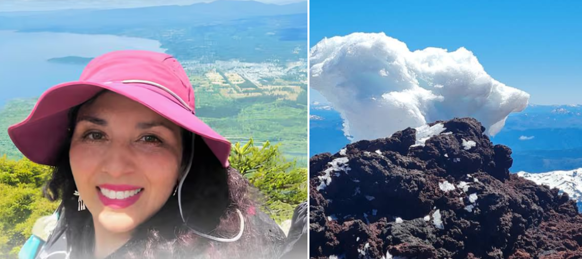Escaladora muere tras caer 600 metros de un volcán.